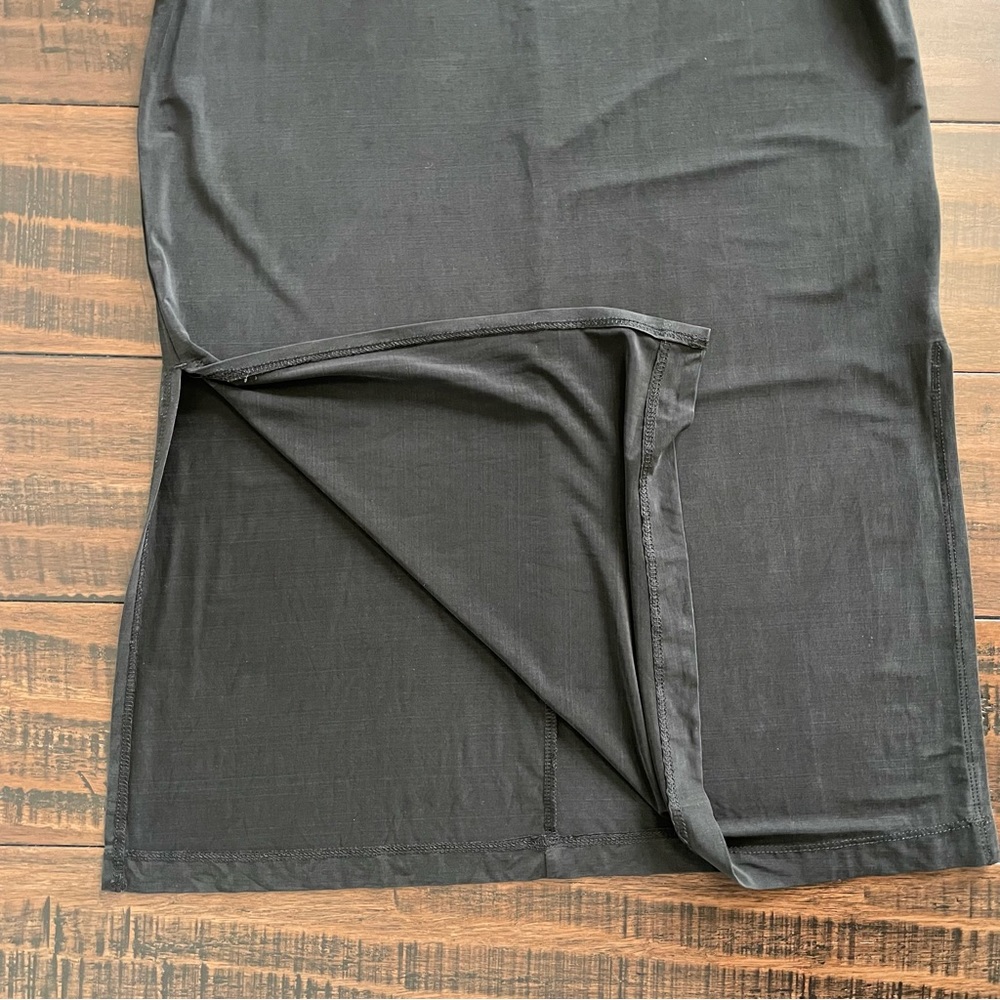 Aritzia Babaton Long Black Silky Vander Sleeveless Top View 6